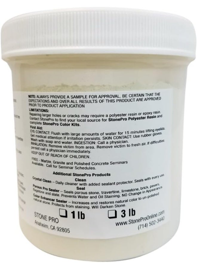 Stone Pro Traverfill - Travertine Hole and Void Repair - 1 Pound - Light - Image 4